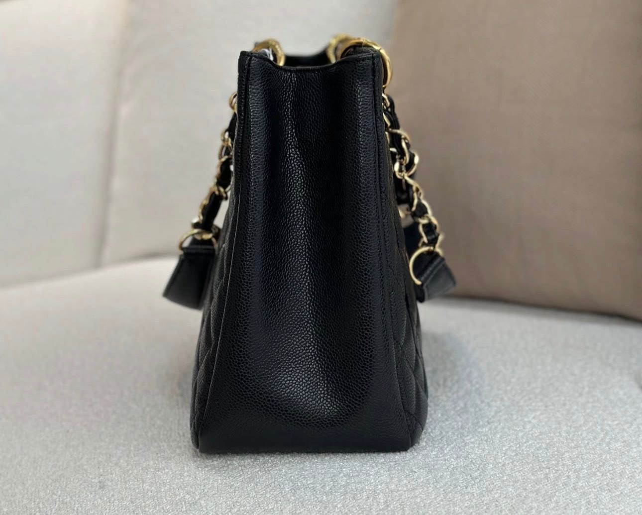 Chanel Black Quilted Caviar Grand Shopping Tote (GST)
