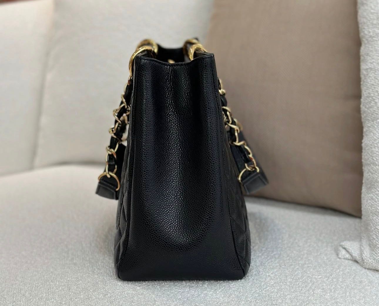 Chanel Black Quilted Caviar Grand Shopping Tote (GST)