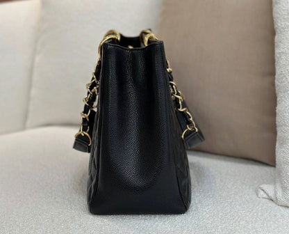 Chanel Black Quilted Caviar Grand Shopping Tote (GST)