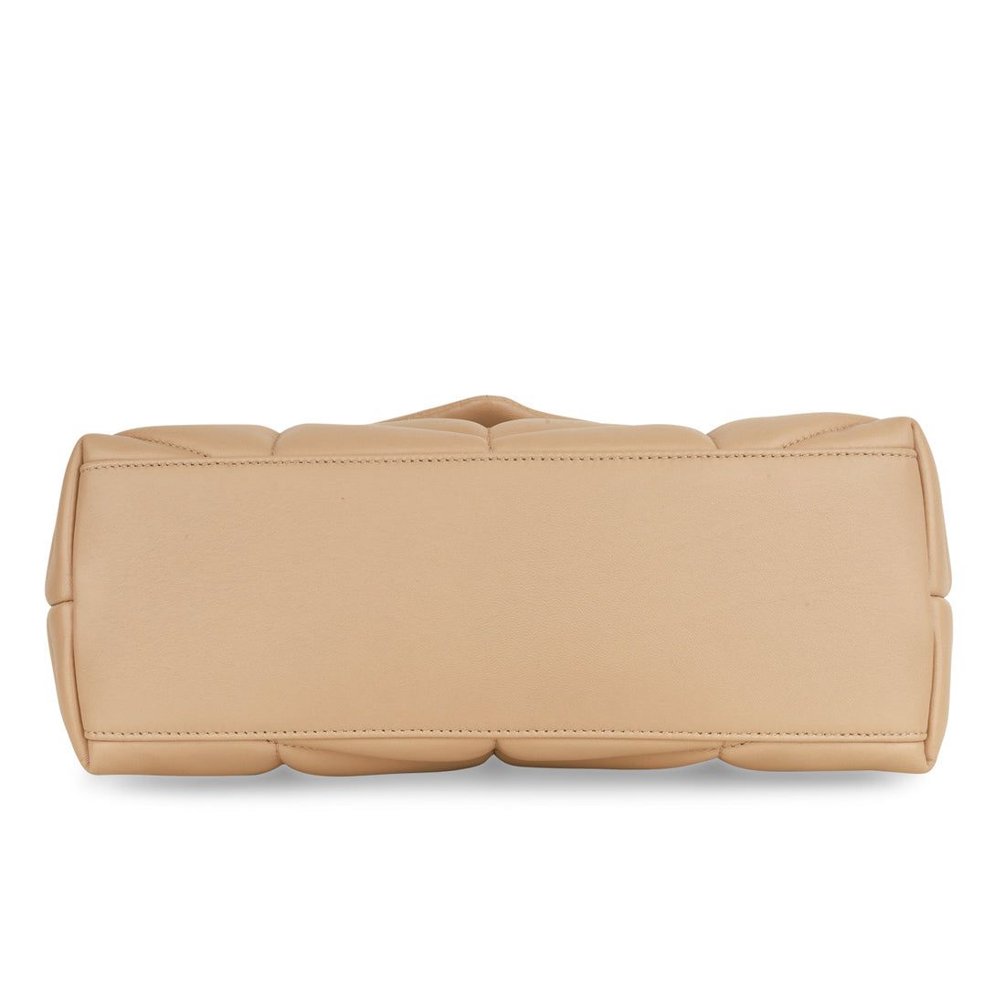 Saint Laurent Small Puffer Lambskin Leather Handbag — Beige
