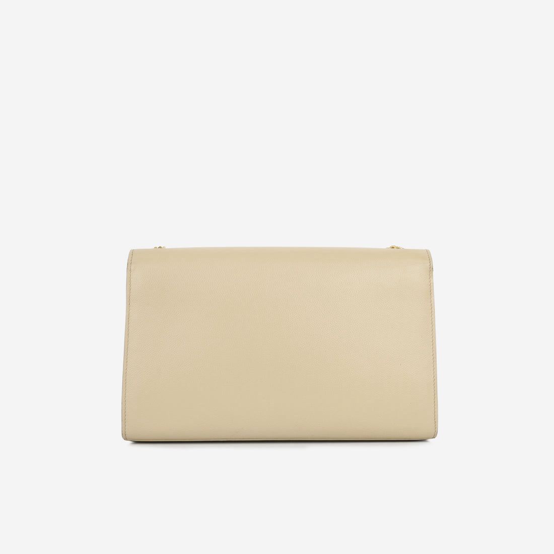 Saint Laurent Medium Kate Bag — Beige Grained Leather with Gold Hardware