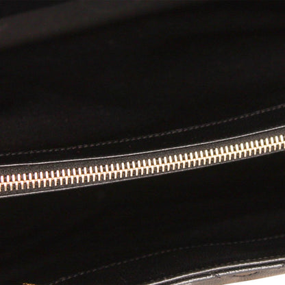 Saint Laurent Cassandre Medium Tote — Black Caviar Leather with Gold Hardware