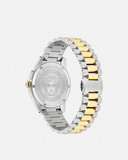 Versace Apodis Watch — Gold &amp; Silver Stainless‑Steel