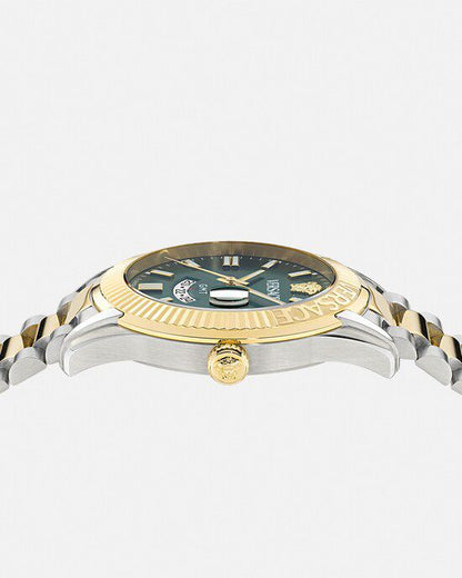 Versace Apodis Watch — Gold &amp; Silver Stainless‑Steel
