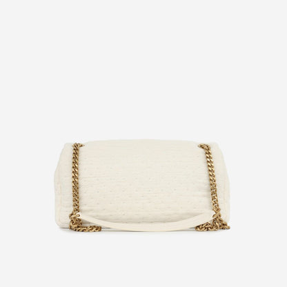 Saint Laurent Calypso Bag — Cream Organza &amp; Lambskin with Gold Hardware