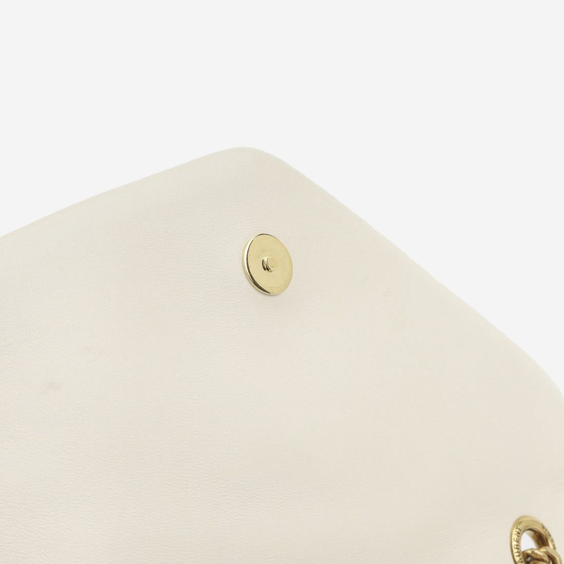 Saint Laurent Calypso Bag — Cream Organza &amp; Lambskin with Gold Hardware