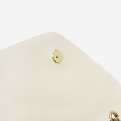 Saint Laurent Calypso Bag — Cream Organza &amp; Lambskin with Gold Hardware